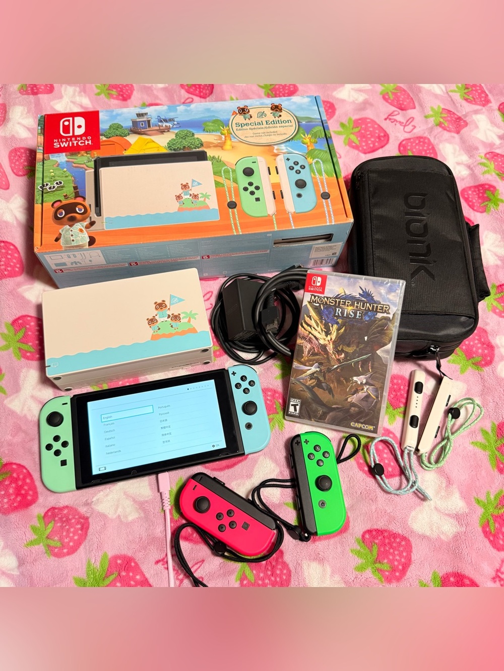Nintendo Switch Animal Crossing Special Edition Bundle – 4 Joy-Cons + Sealed Gam